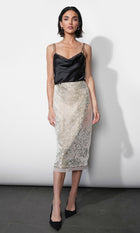 Gianna Velvet Sequin Midi Skirt