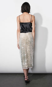 Charlotte Cowl Neck Cami W/ Lace