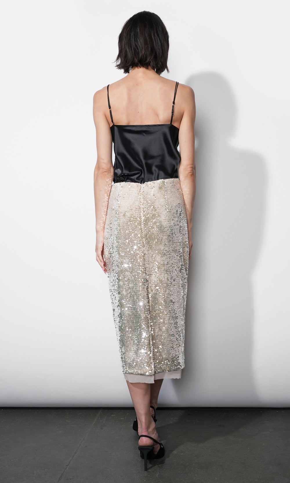 Gianna Velvet Sequin Midi Skirt | Greylin Collection