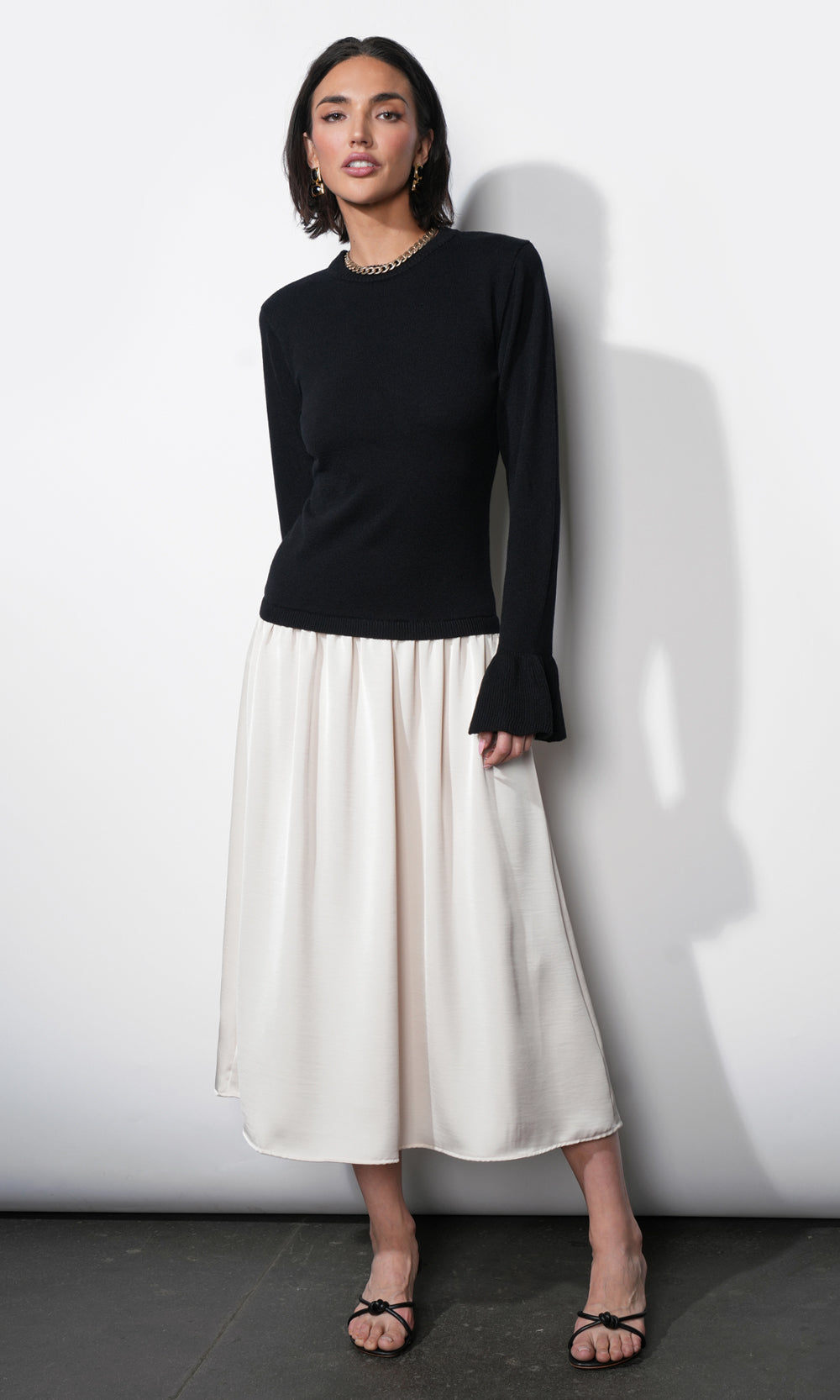 Jovie Twofer Sweater Midi Dress