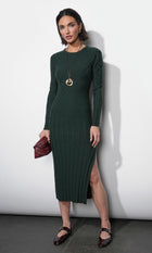 Mayla Paneled Rib Sweater Dress