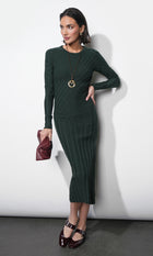 Mayla Paneled Rib Sweater Dress
