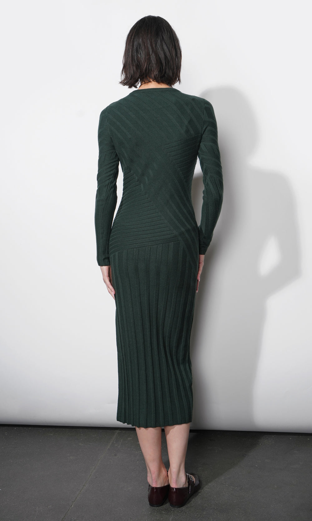 Mayla Paneled Rib Sweater Dress | Greylin Collection S / Emerald Mayla Paneled Rib Sweater Dress | Greylin Collection S / Emerald