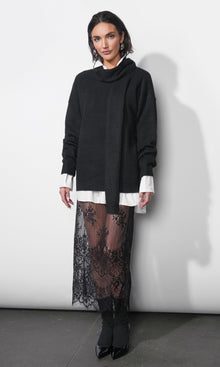 Kit Soft Crew Neck Sweater W/ Removable Scarf