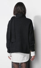 Kit Soft Crew Neck Sweater W/ Removable Scarf