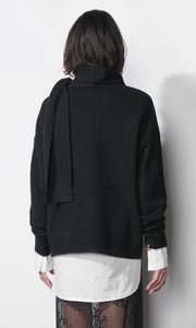 Kit Soft Crew Neck Sweater W/ Removable Scarf