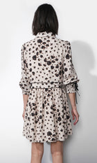 Elsa Button Down Mini Dress w/ Piping