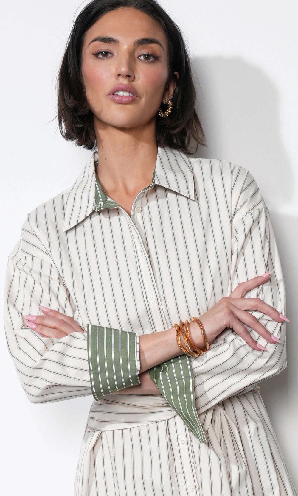 Cosette Open Back Shirt Dress