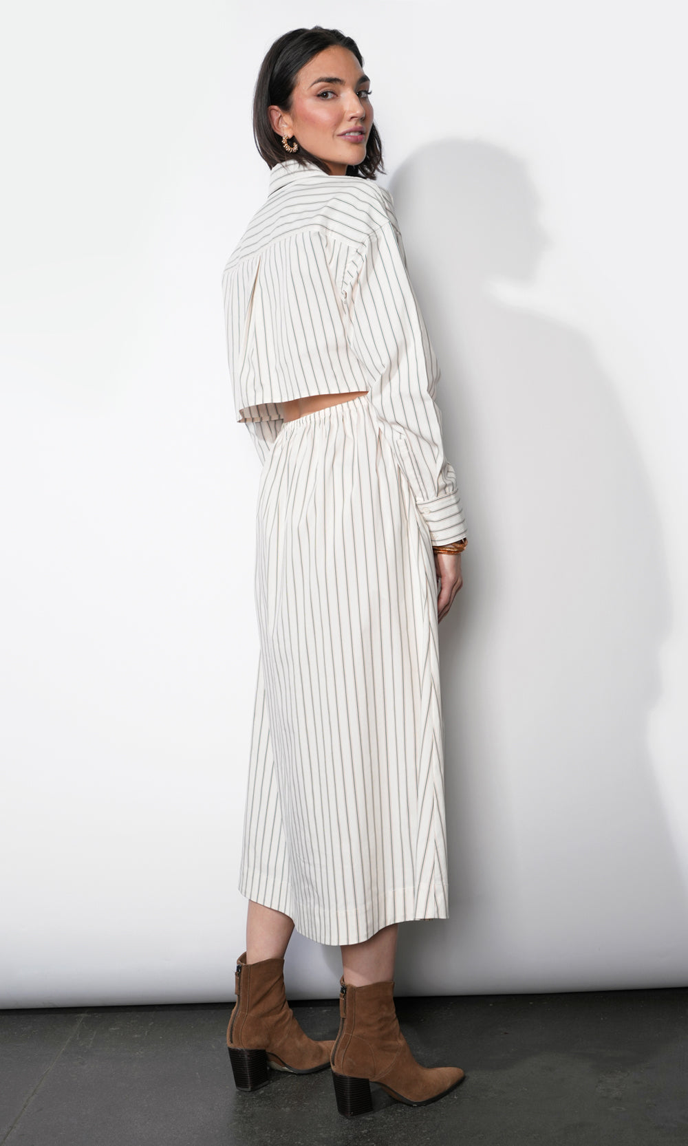 Cosette Open Back Shirt Dress