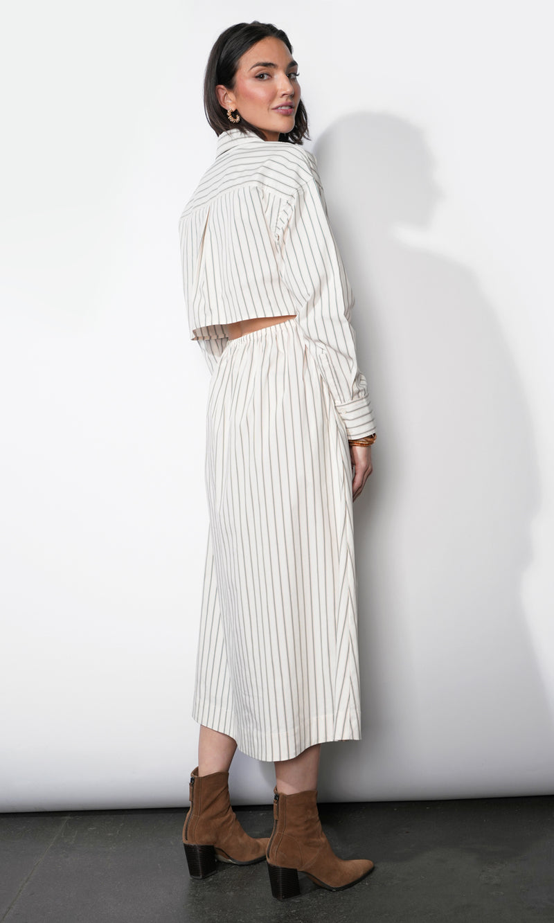 Cosette Open Back Shirt Dress