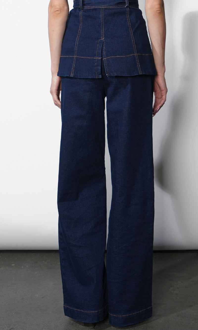 Luna Wide Leg Denim Trousers