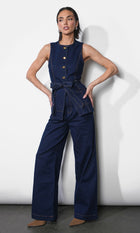 Luna Wide Leg Denim Trousers