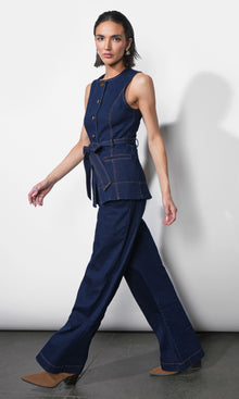 Luna Wide Leg Denim Trousers
