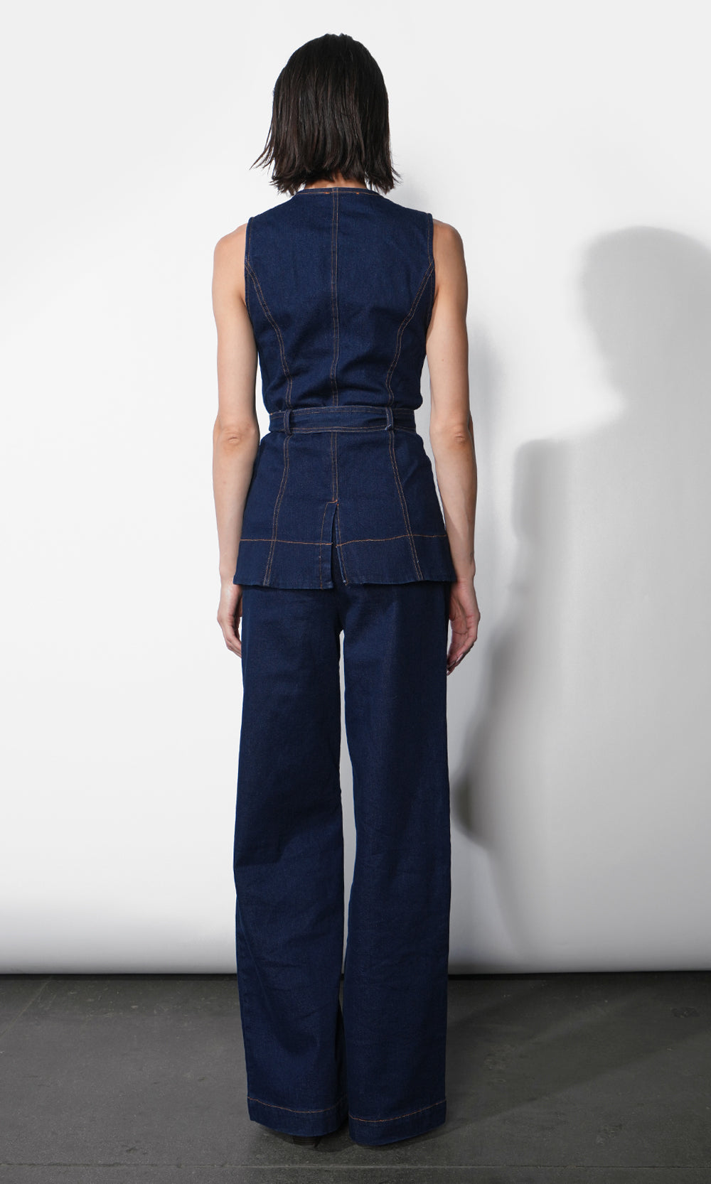Luna Wide Leg Denim Trousers