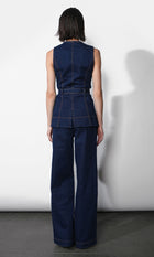 Luna Wide Leg Denim Trousers