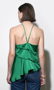 Mia Asymmetric Rosette Halter Top