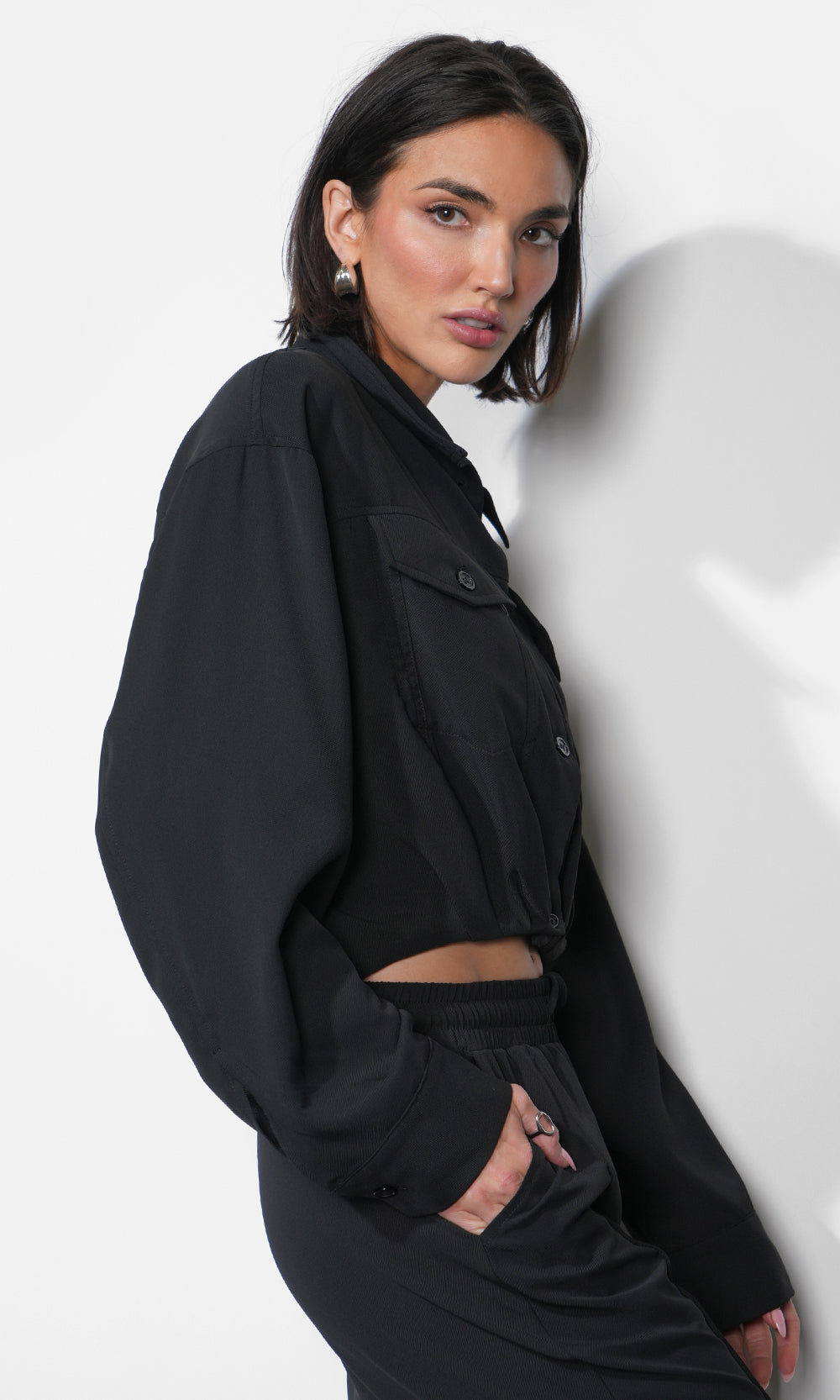 Ina Button Up Cropped Shirt