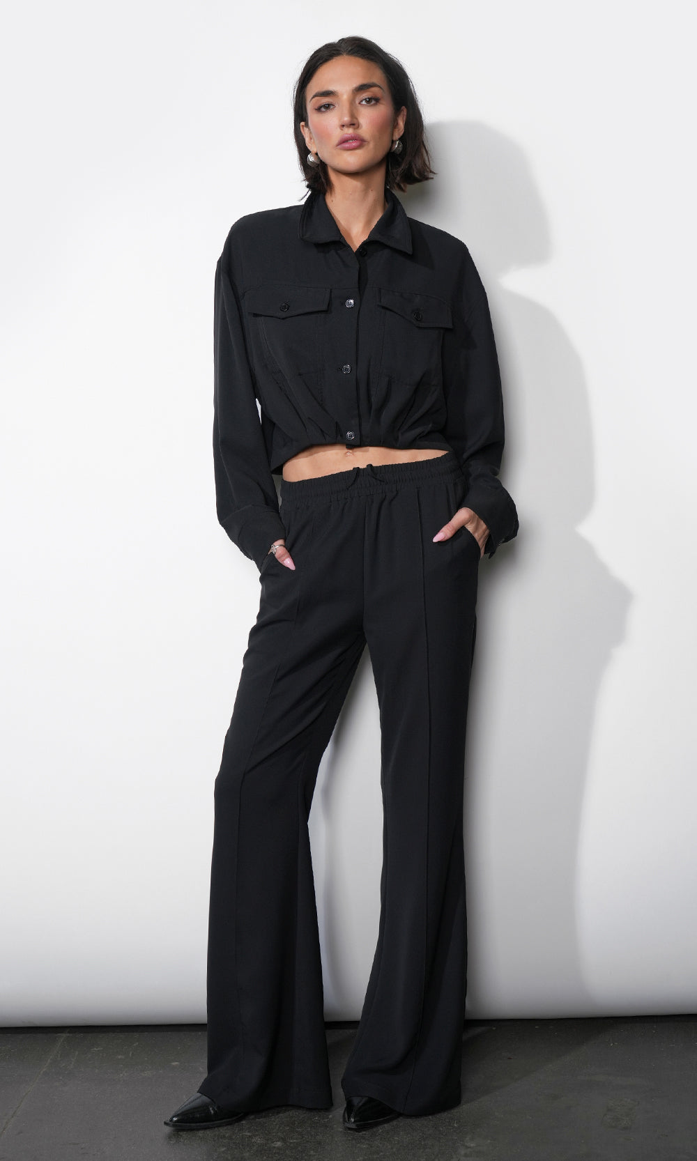 Ina Button Up Cropped Shirt