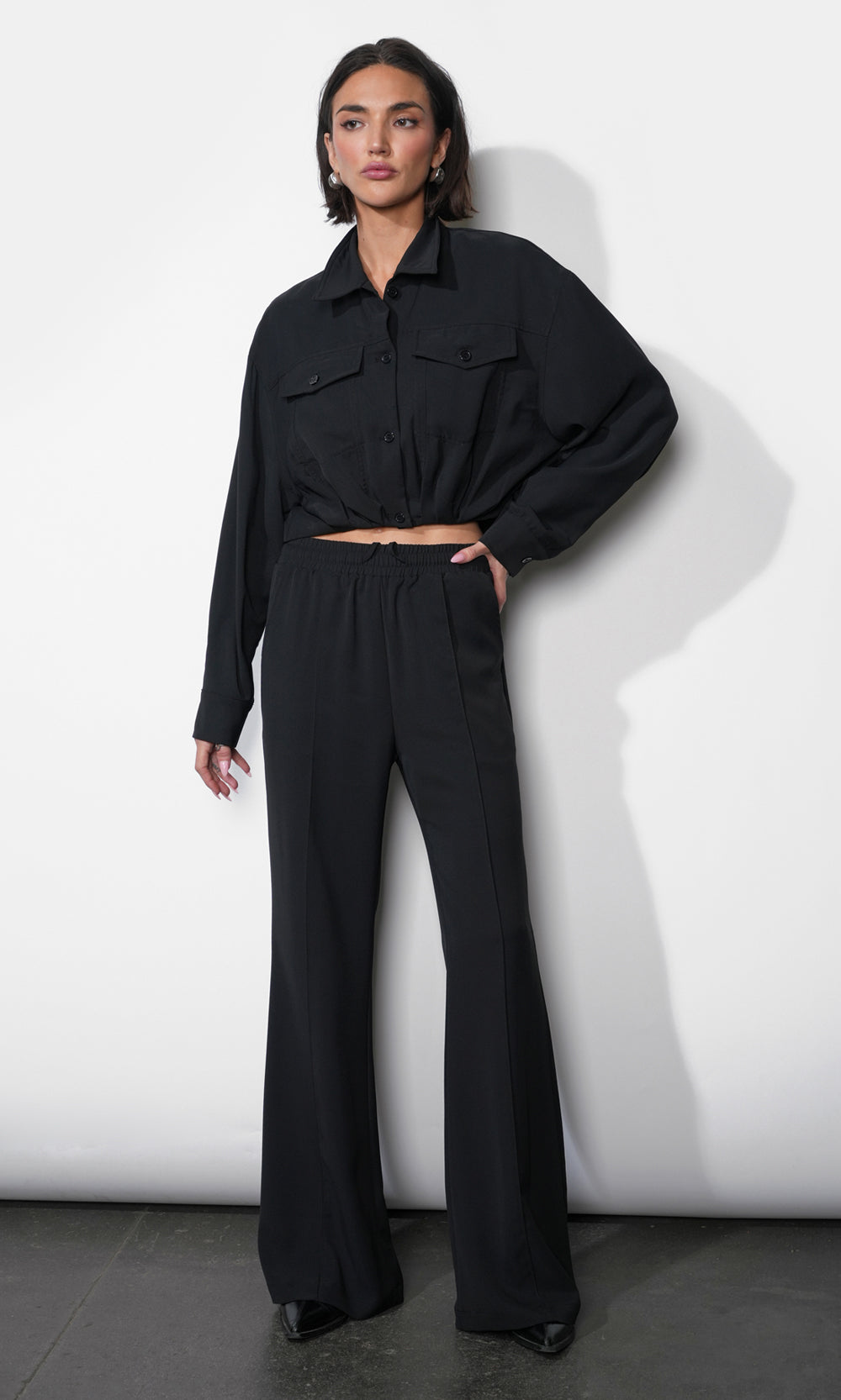 Ina Button Up Cropped Shirt