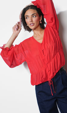 Lainey Flowy Button Front Blouse