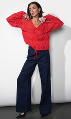 Lainey Flowy Button Front Blouse