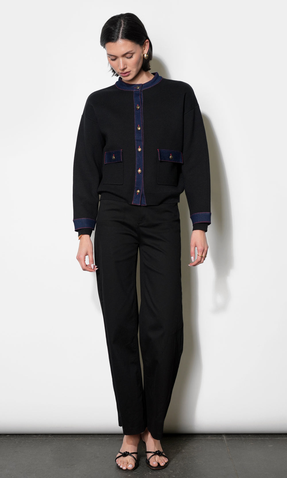 Lila Denim Detail Jacket