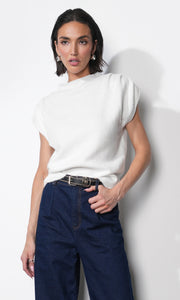 Arieta Sleeveless Funnel Knit Top