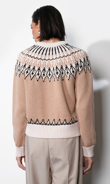 Karine Fair Isle Balloon Sleeve Sweater