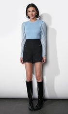 Honey Sheer Sleeve Sweater Top