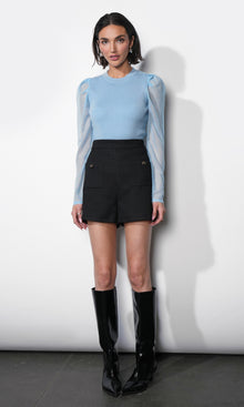 Honey Sheer Sleeve Sweater Top