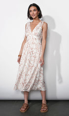 Sadie Sleeveless Tie Shoulder Midi Dress