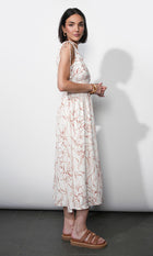 Sadie Sleeveless Tie Shoulder Midi Dress