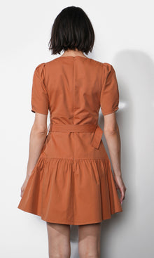 Hayden Puff Sleeve Belted Flare Dress