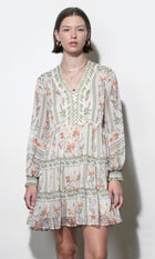 Alexis Deep V Tiered Pullover Dress