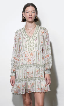 Alexis Deep V Tiered Pullover Dress