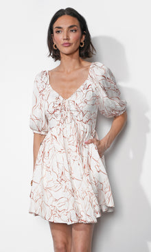 Liz Puff Sleeve Mini Dress