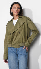 Riley Short Trench w/ Rib Band