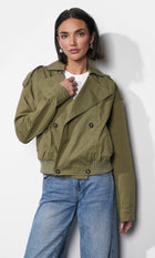 Riley Short Trench w/ Rib Band