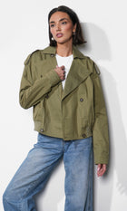 Riley Short Trench w/ Rib Band