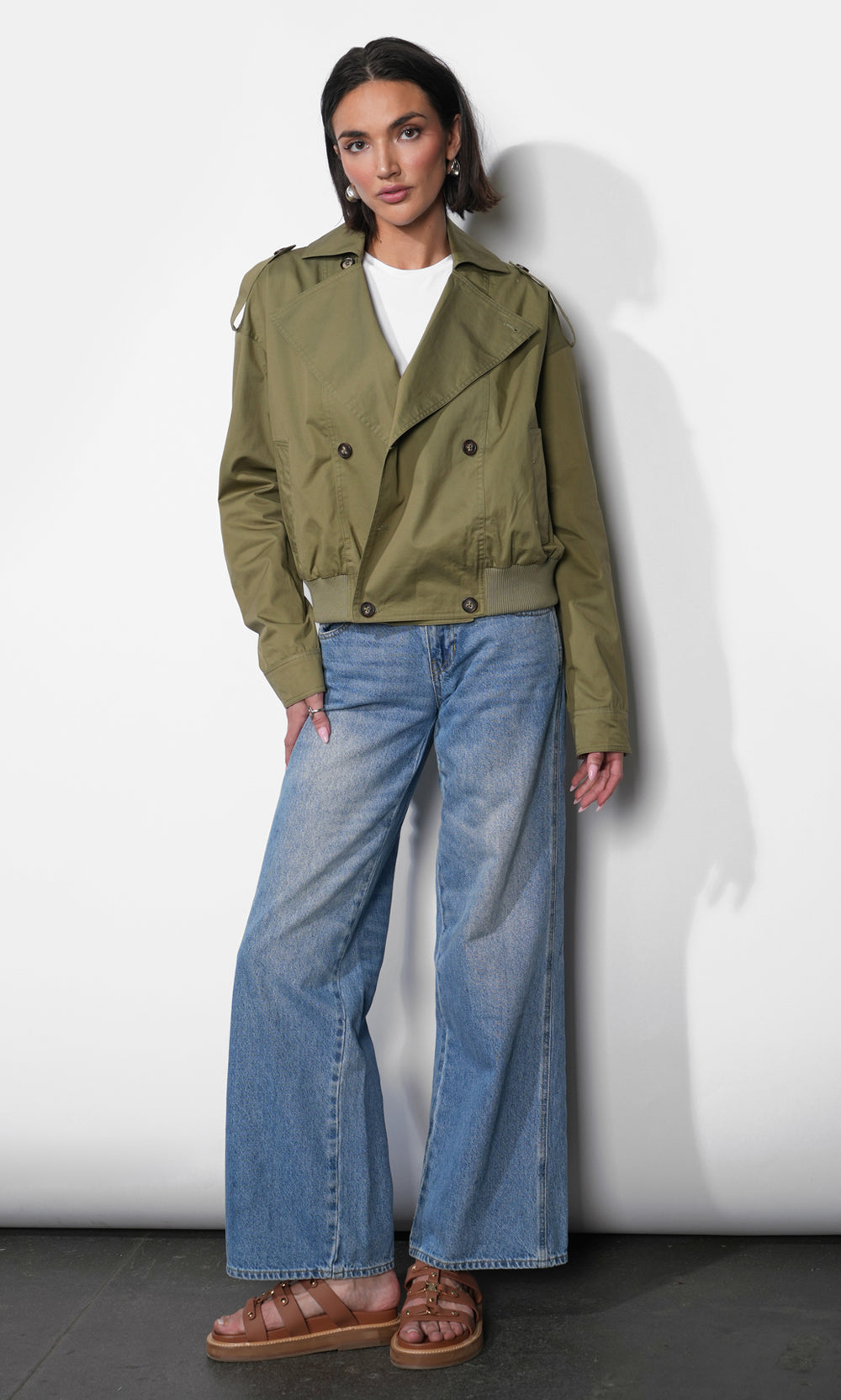 Riley Short Trench w/ Rib Band
