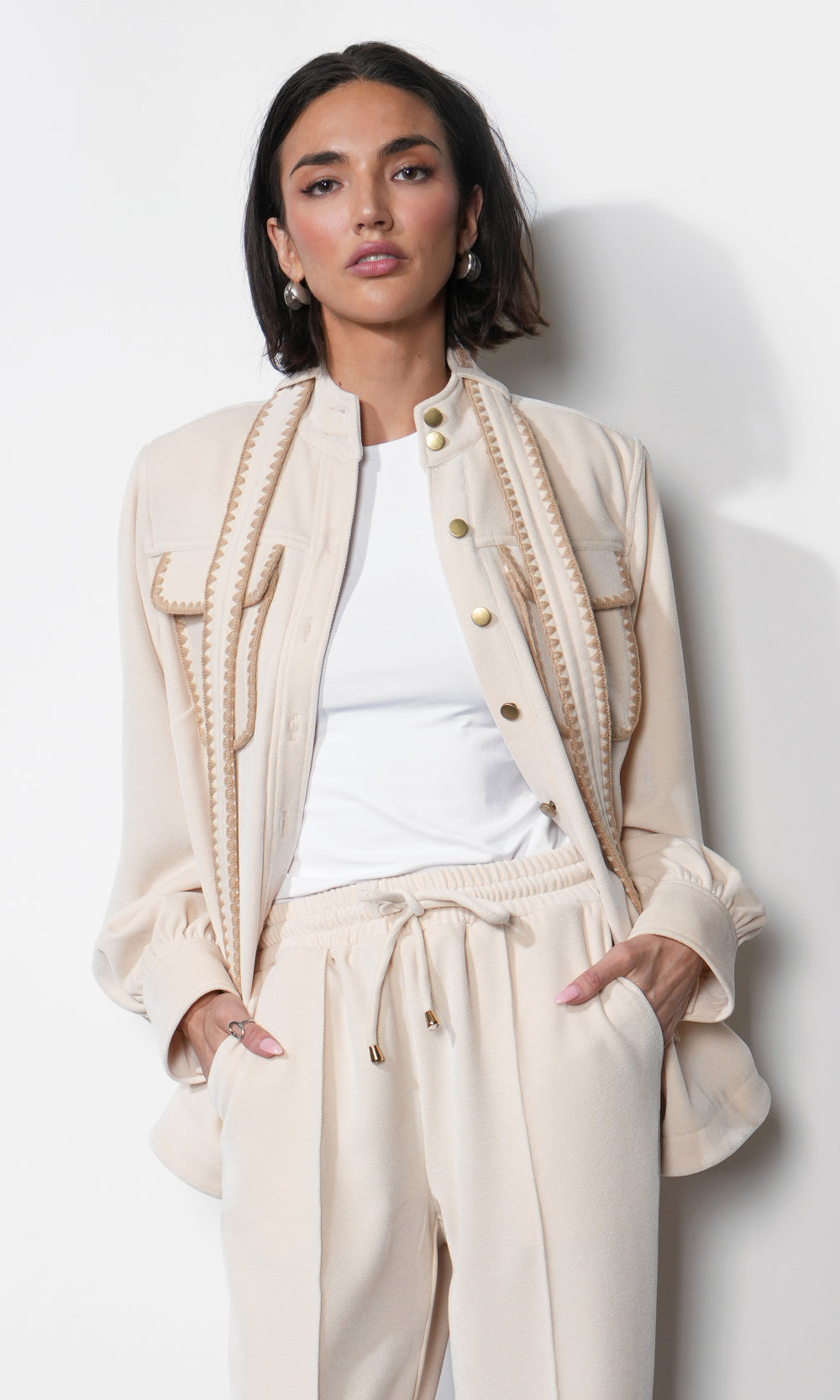 Marli Oversized Embroidered Shacket