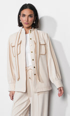 Marli Oversized Embroidered Shacket