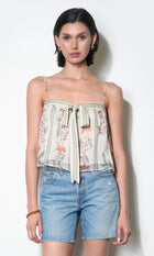 Taylor Tie Front Sleeveless Top