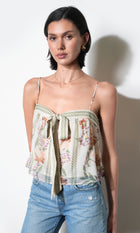 Taylor Tie Front Sleeveless Top