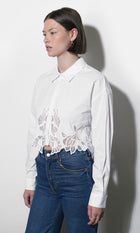 Finley Embroidered Hem Button Up Shirt
