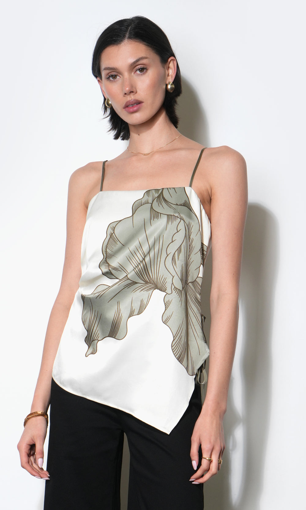 Lennon Side Tie Asymmetric Cami Top