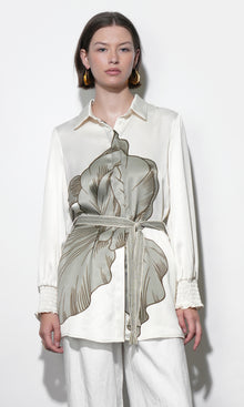 Jordan Belted Tunic w/ Smocked Sleeve