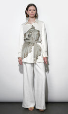 Jordan Belted Tunic w/ Smocked Sleeve