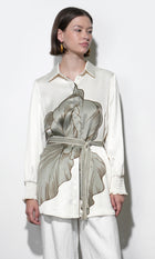 Jordan Belted Tunic w/ Smocked Sleeve