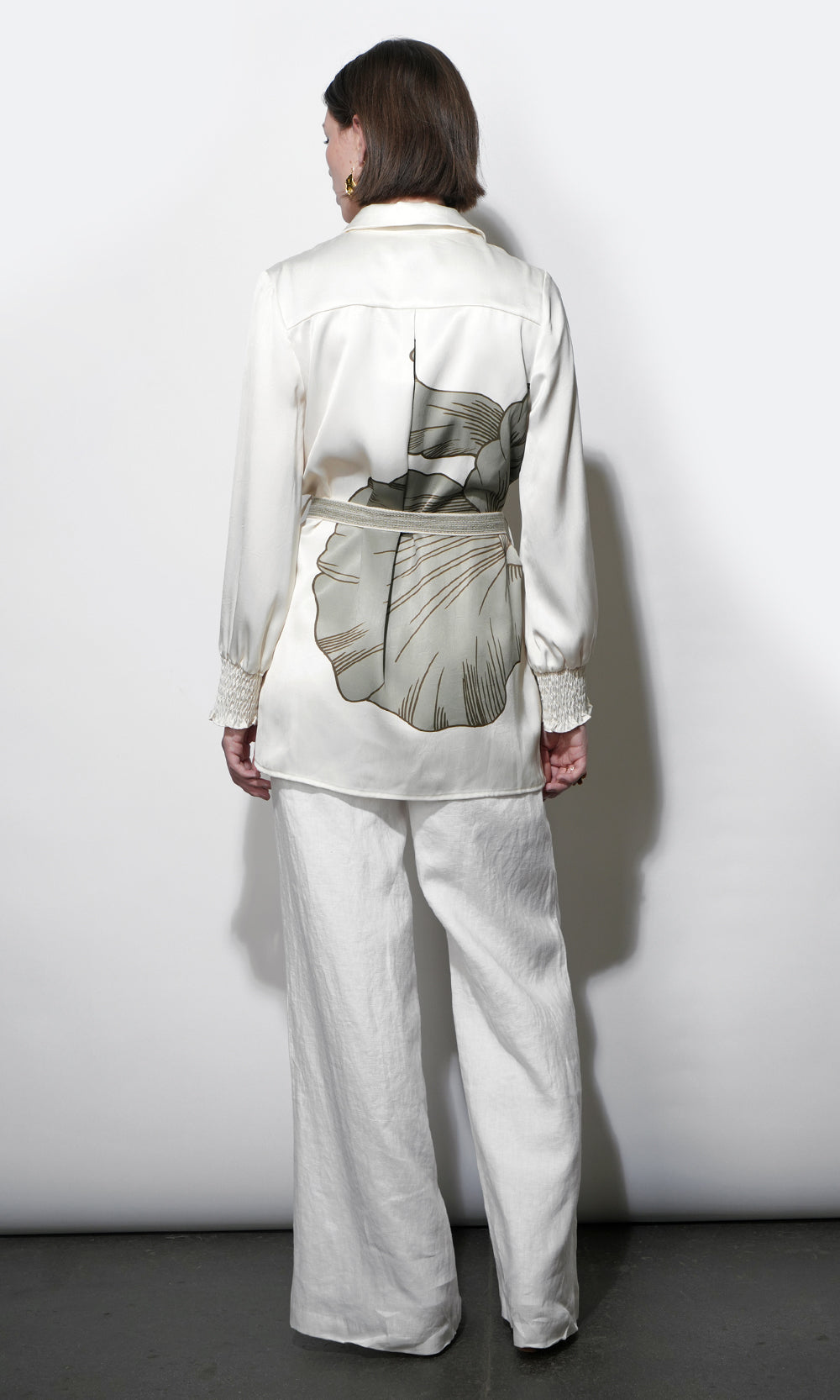 Jordan Belted Tunic w/ Smocked Sleeve